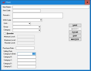 Item screen shot