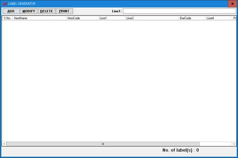 Label Generator UI